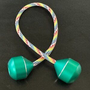 Begleri EDC Spin & Bump, Flip & Twirl Fidget Beads, Aluminum Alloy, UFO Green